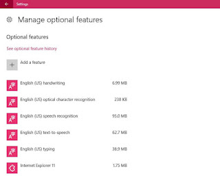 Windows 10 Add a feature