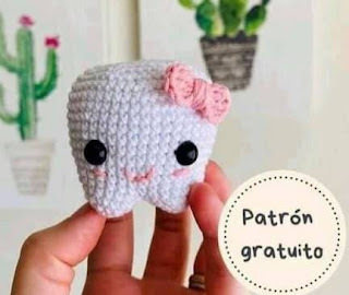 PATRON GRATIS DIENTE AMIGURUMI 45443