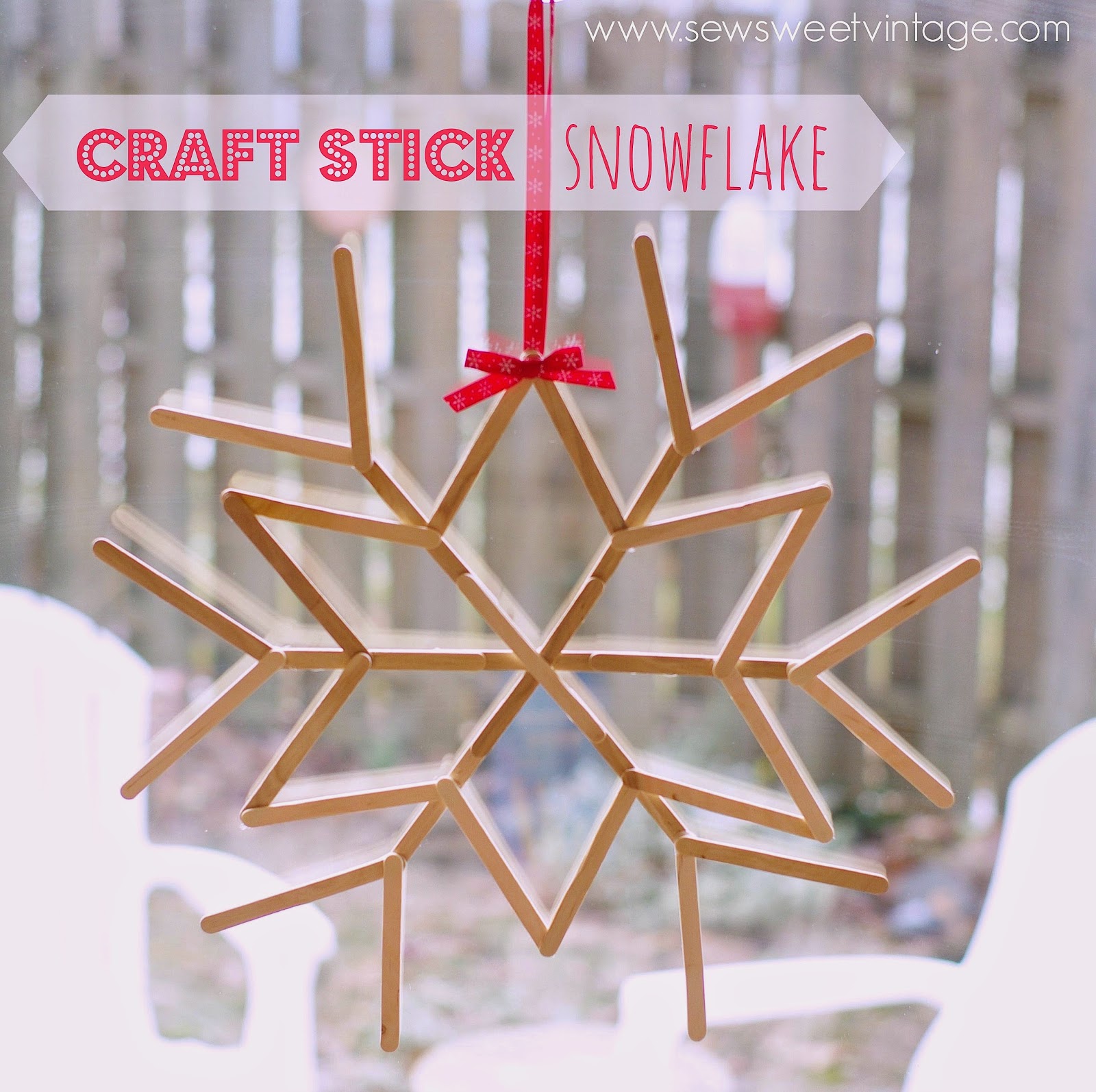 how to make a craft stick snowflake