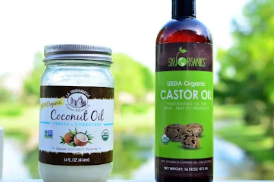 नारियल तेल + अरंडी का तेल(castor oil)