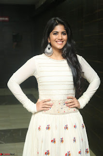 Megha Akash in beautiful White Anarkali Dress at Pre release function of Movie LIE ~ Celebrities Galleries 008