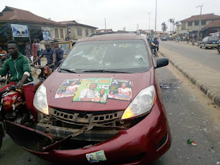 APC Hoodlums attacked Hon. Abiola Makinde and his Party members during a peaceful political rally in Ondo.