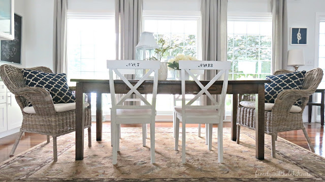 Family and the Lake House - Stenciled Number Chairs