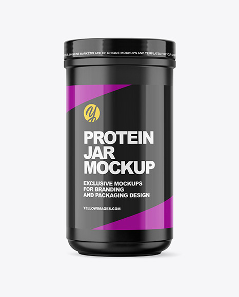 Download Frosted Protein Jar Mockup