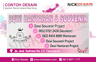 Contoh Desain banner Spanduk Hantaran Pink
