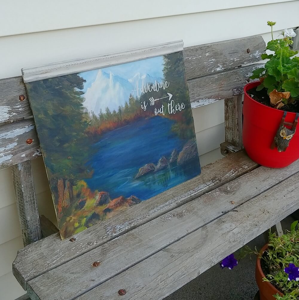 DIY Upcycled Thrift Store Painting 7 Days of Thrift Shop Flips Day