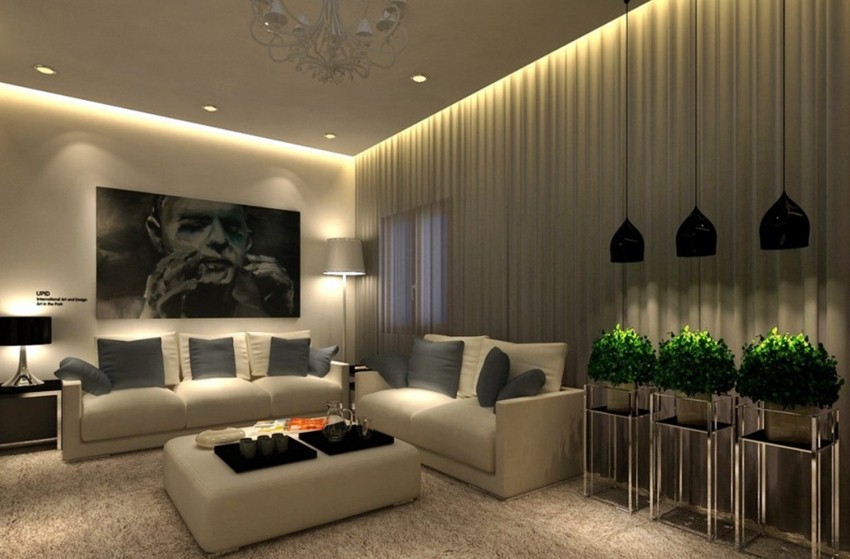 low ceiling living room lighting