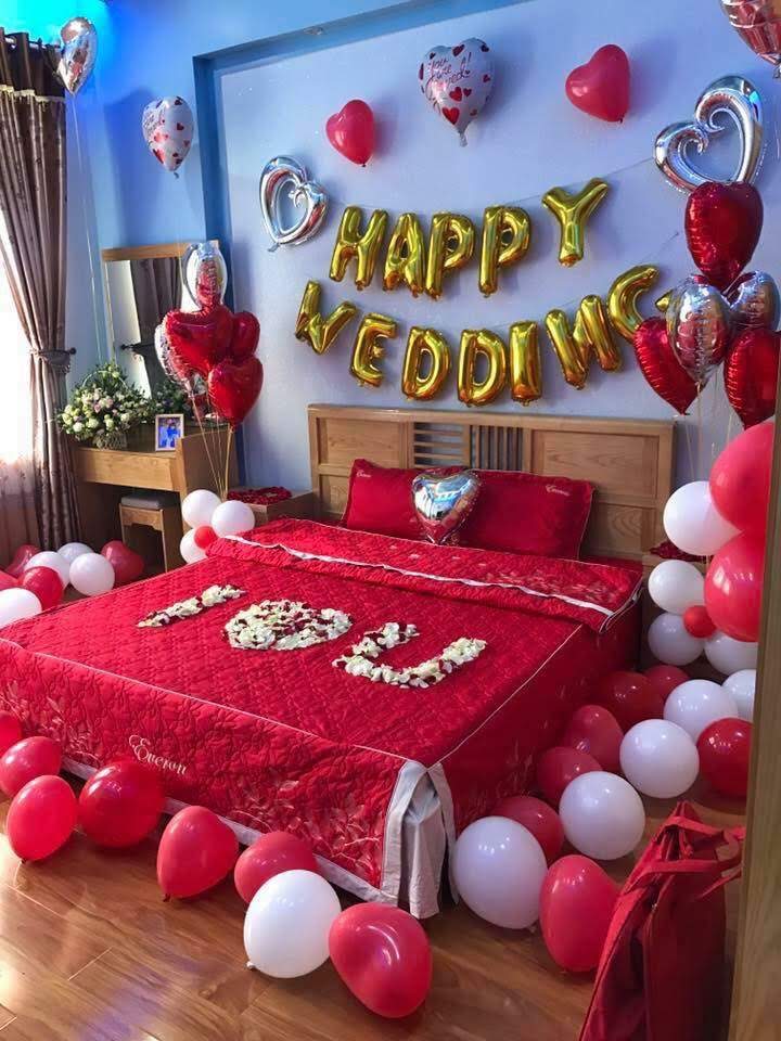 Top 50 mẫu trang trí phòng cưới happy wedding đẹp nhất