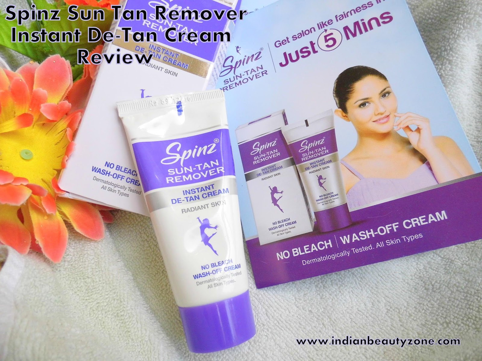 Indian Beauty Zone Spinz Sun Tan Remover Instant DeTan Cream Review
