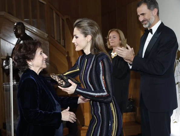 Queen Letizia wears Nina Ricci dress from Resort 2017 Collection, Prada pumps