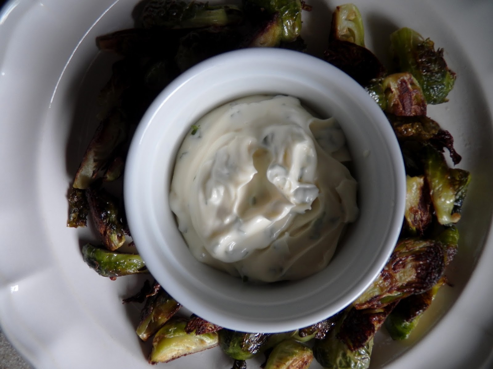 The Tasty Cheapskate Roasted Brussels Sprouts with Garlic Aioli