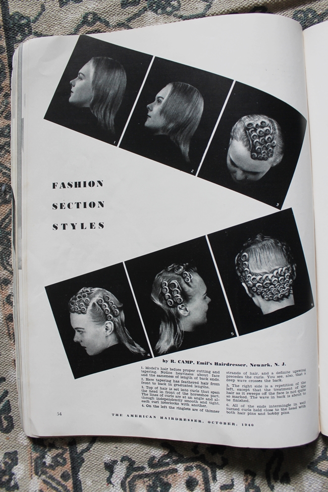 1940 vintage pin curl setting pattern hair tutorial