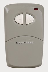 Multi-Code 412001 Two-Button Remote Control with Visor Clip 300Mhz