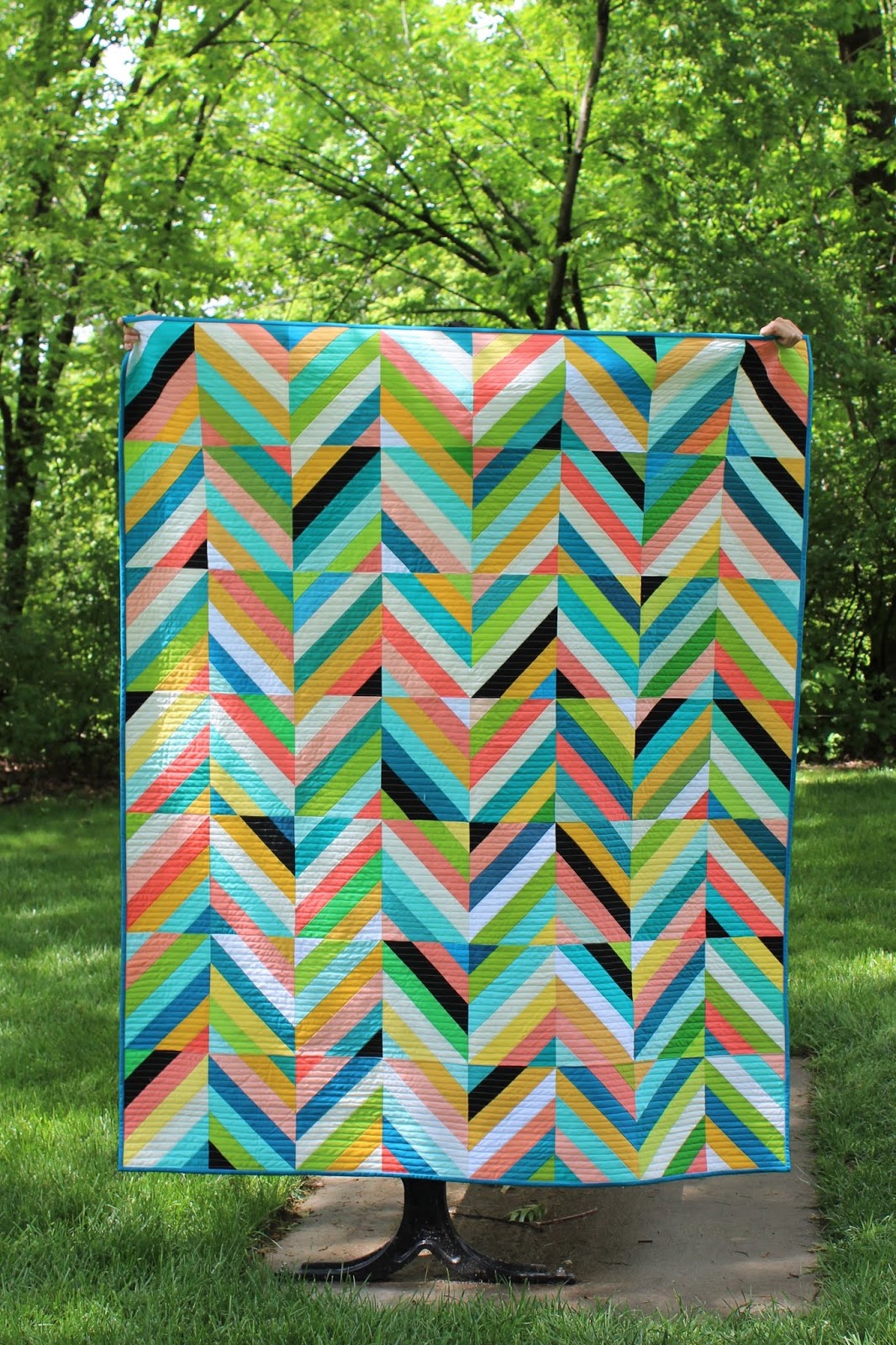 Teaginny Designs Solids Chevron Quilt