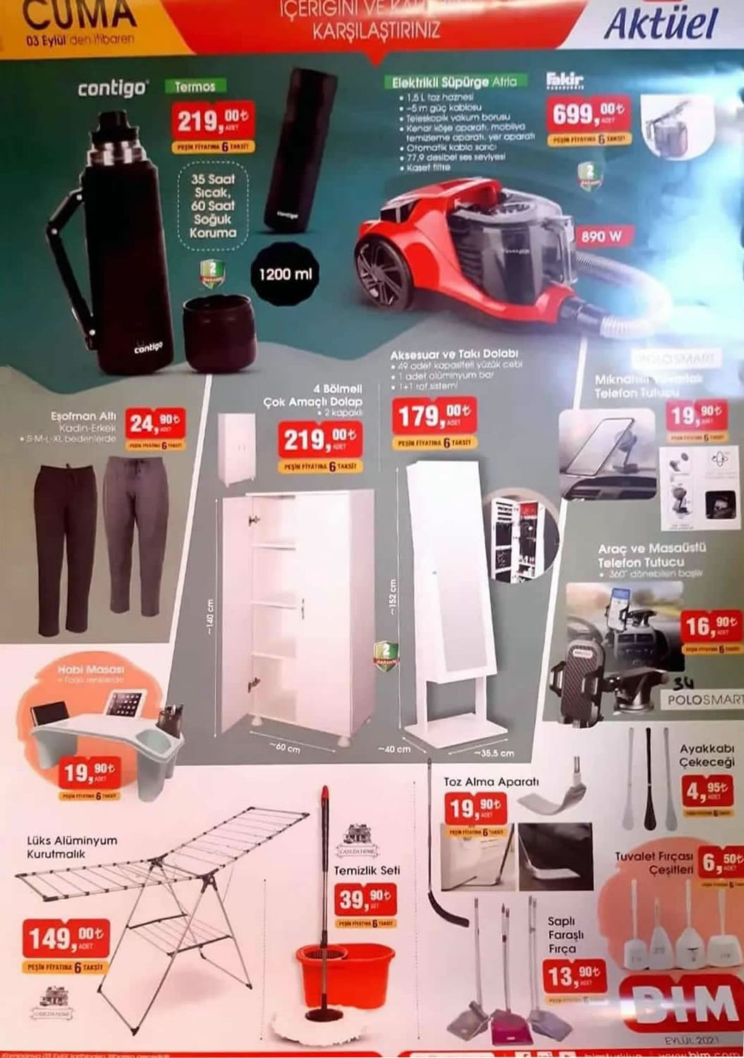 3 Eylül 2021 Tarihli Bim Market Aktüel Ürünleri ve İndirimleri Yeni