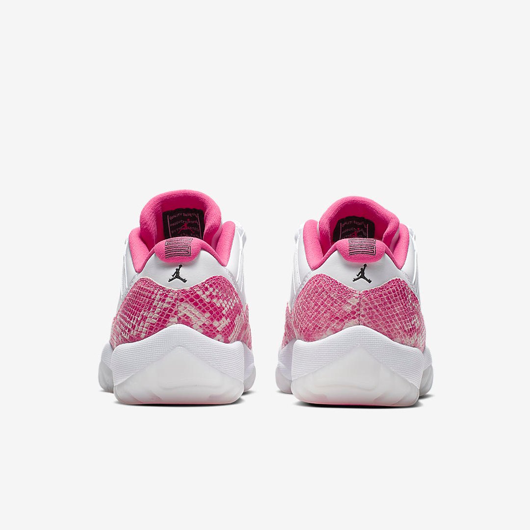 WMNS AIR JORDAN 11 RETRO LOW WHITE/BLACK-RUST PINK