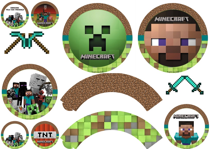 Cumpleaños de Minecraft: Etiquetas para Candy Bar para Imprimir Gratis. -  Oh My Fiesta! Friki