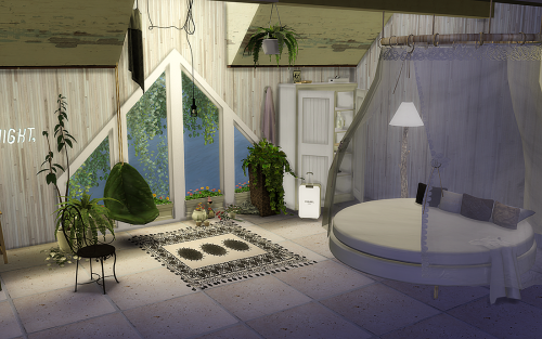 My Sims 4 Blog: Circle Bed and Canopy + Chanel Luggage Set by YumiaPlace