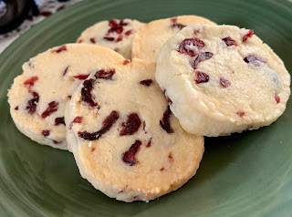 Cranberry Orange Shortbread Cookies