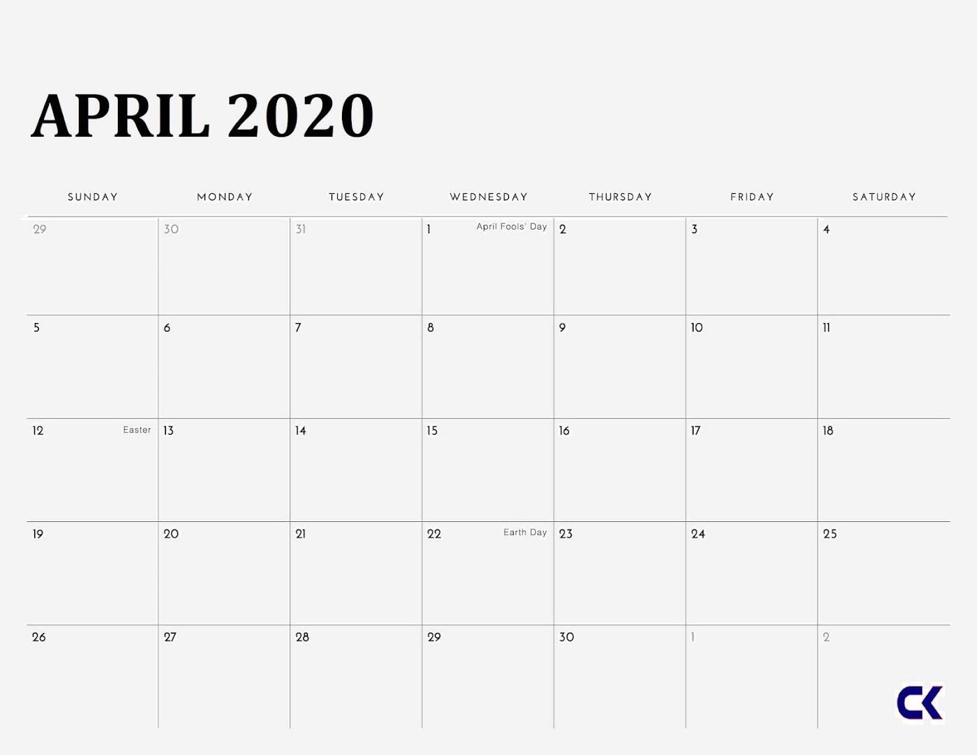 10+ Free Printable Blank Calendars (Editable PDF)