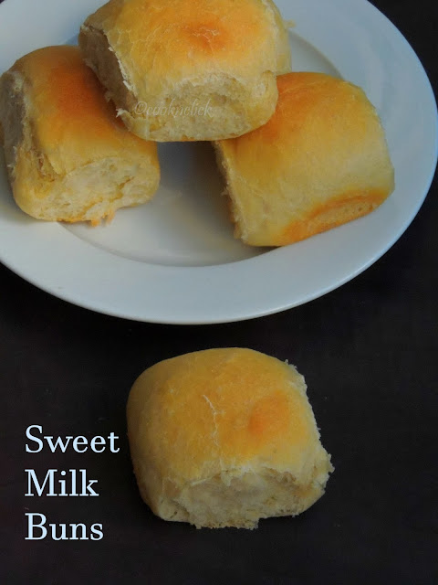 Sweet Milk Buns, Eggless Sweet Milk Buns