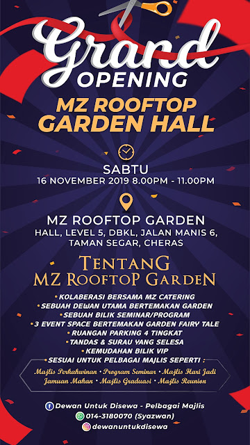 Jom ke MZ Rooftop Garden Grand Opening di Parkirg Bertingkat DBKL Taman Segar Cheras