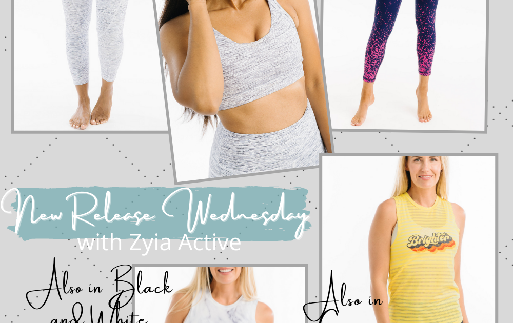 Zyia Active New Release Wednesday Featuring Navy Pink Splash Leggings ...