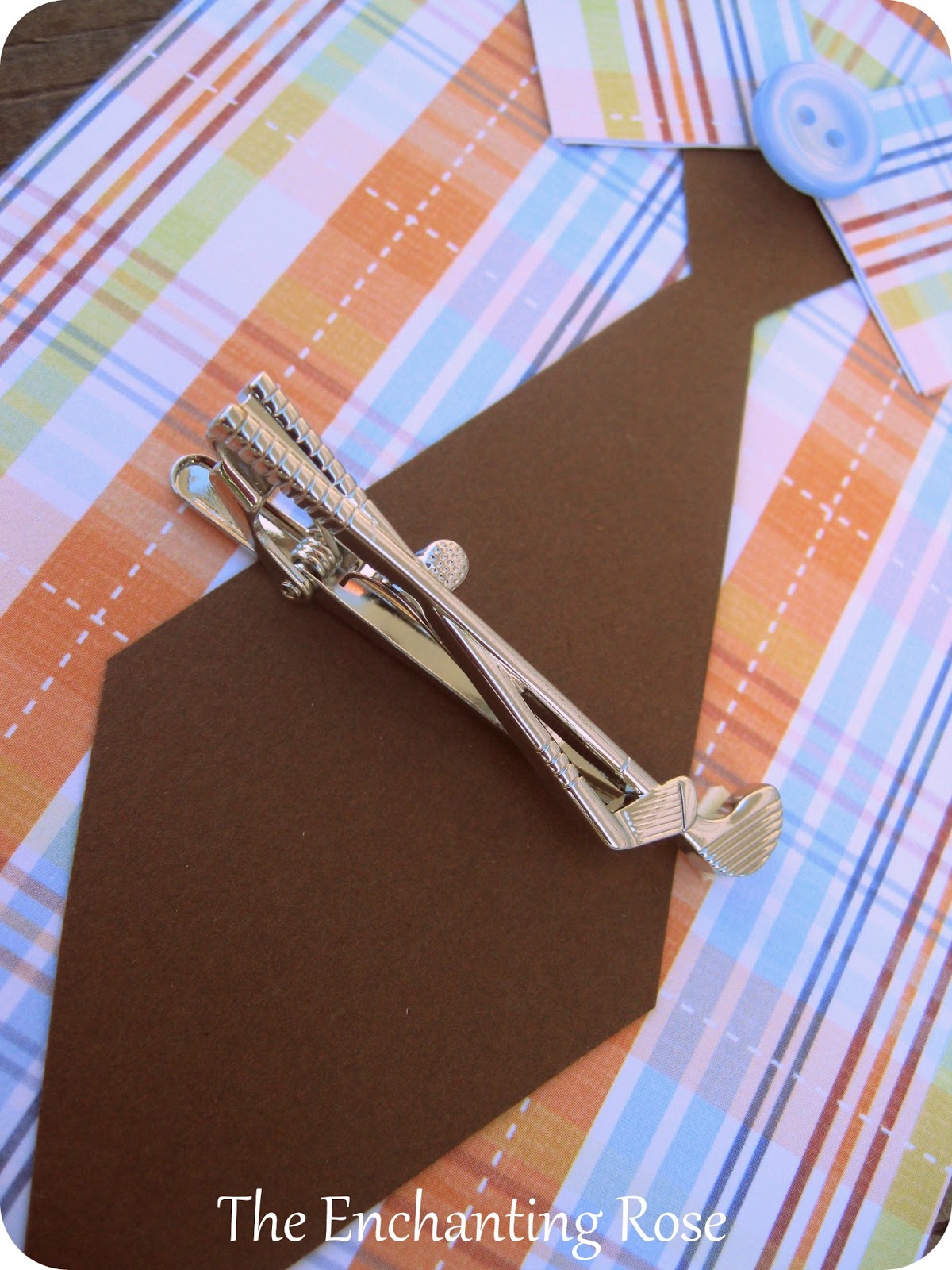 The Enchanting Rose: Father's Day Tie Clip Card