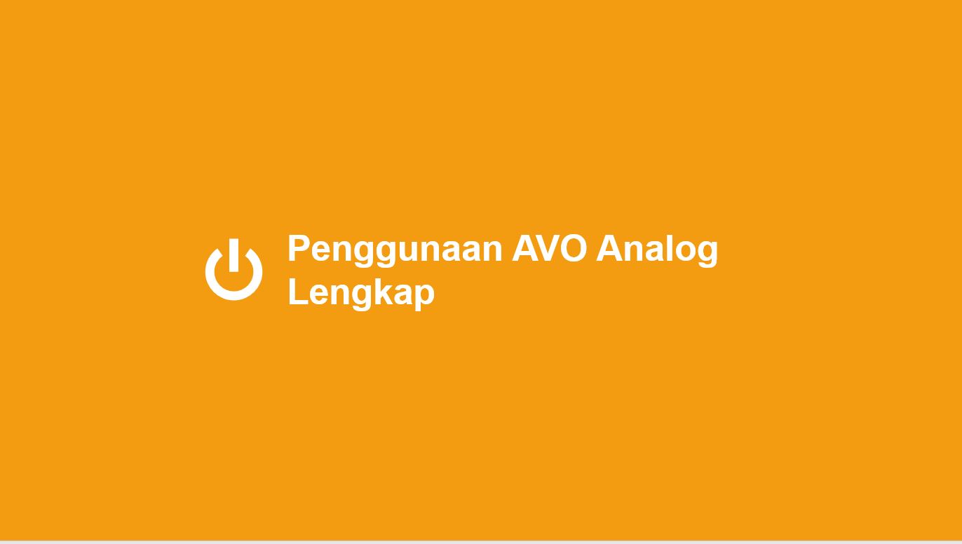 Penggunaan Avo Meter Analog Samrasyid