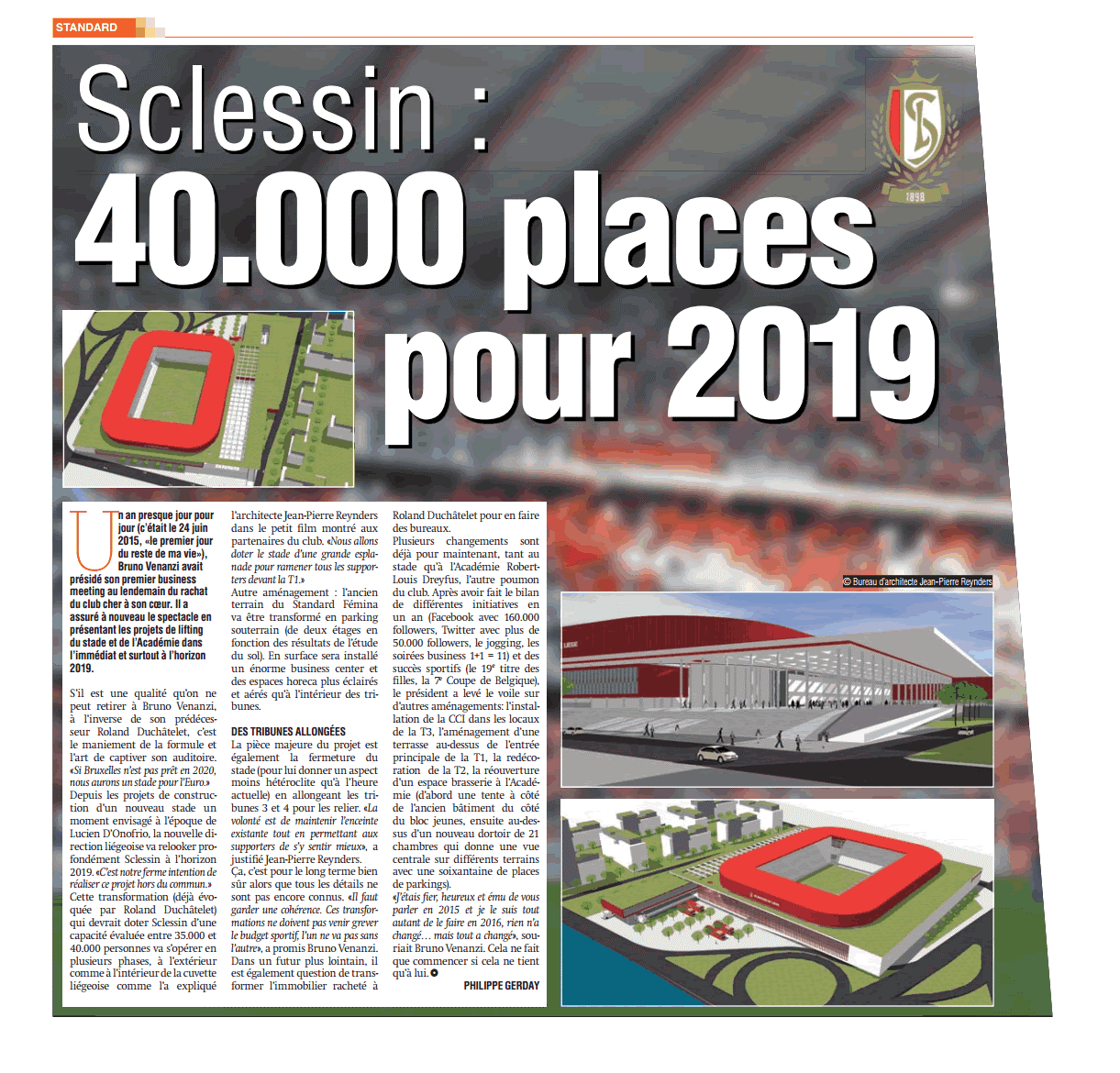 Le Standard de Liège d'hier à aujourd'hui: Les projets et réaménagement du stade...