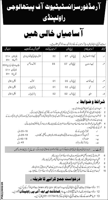 Armed Forces Institute Of Pathology Latest Jobs 2021 Pakistan