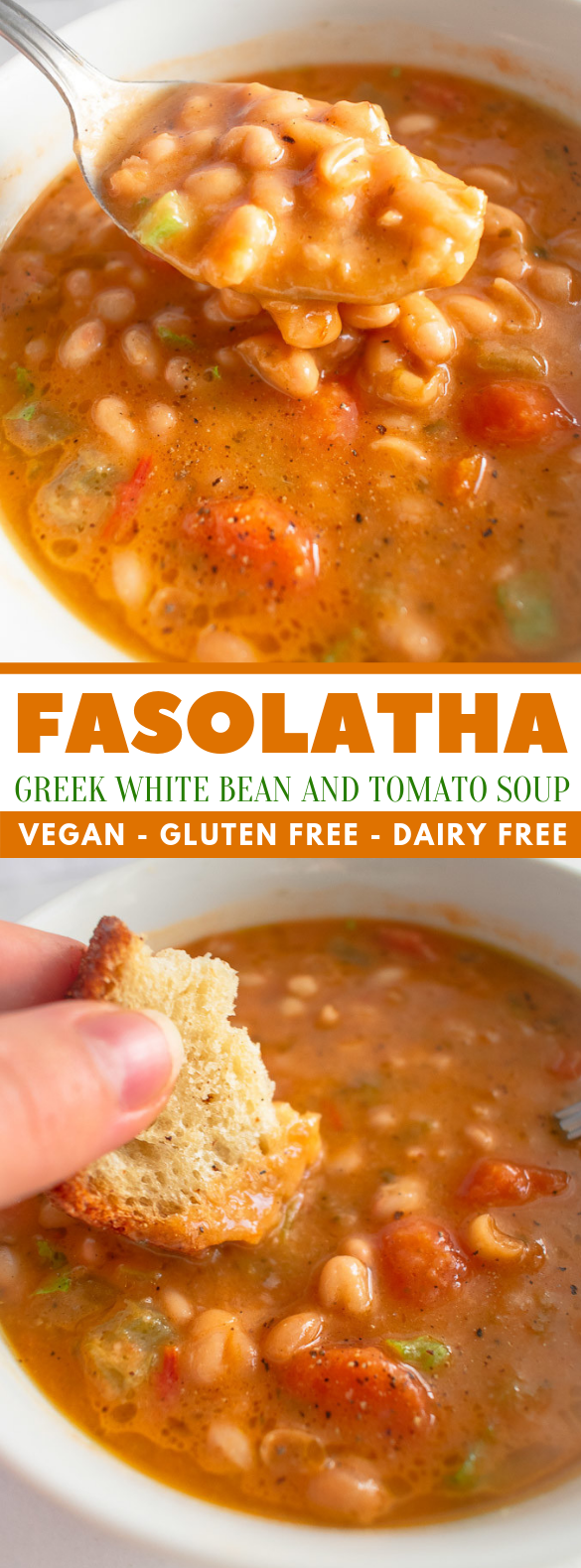 Fasolatha – White Bean And Tomato Soup #vegetarian #comfortfood Fasolatha – White Bean And Tomato Soup #vegetarian #comfortfood