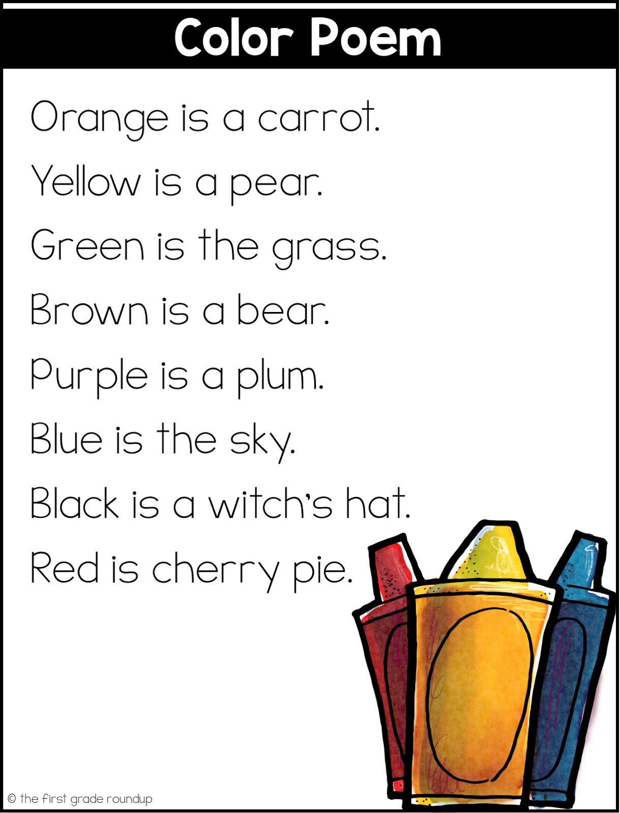 Free Printable Poems For First Grade Printable Form Templates And Letter