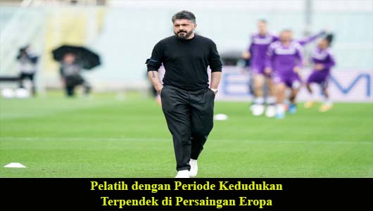 Pelatih dengan Periode Kedudukan Terpendek di Persaingan Eropa