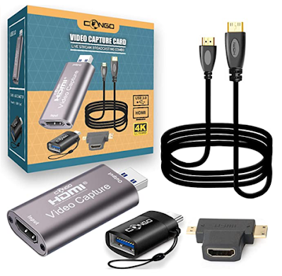 Congo HD Video Capture Card for Live Streaming, Game Streaming, Broadcasting, DSLR Recording and Much More