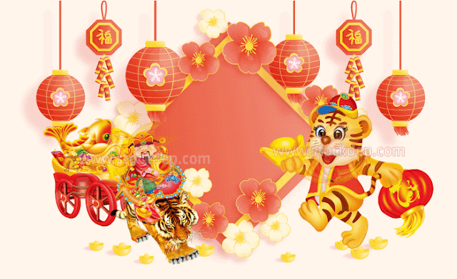 banner with chinese new year 2022 tiger