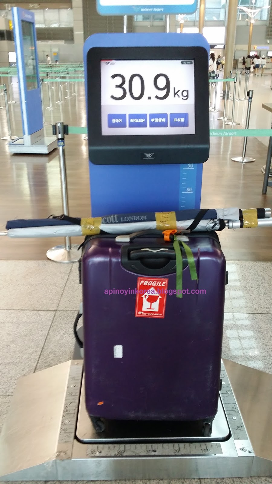 airport luggage weight