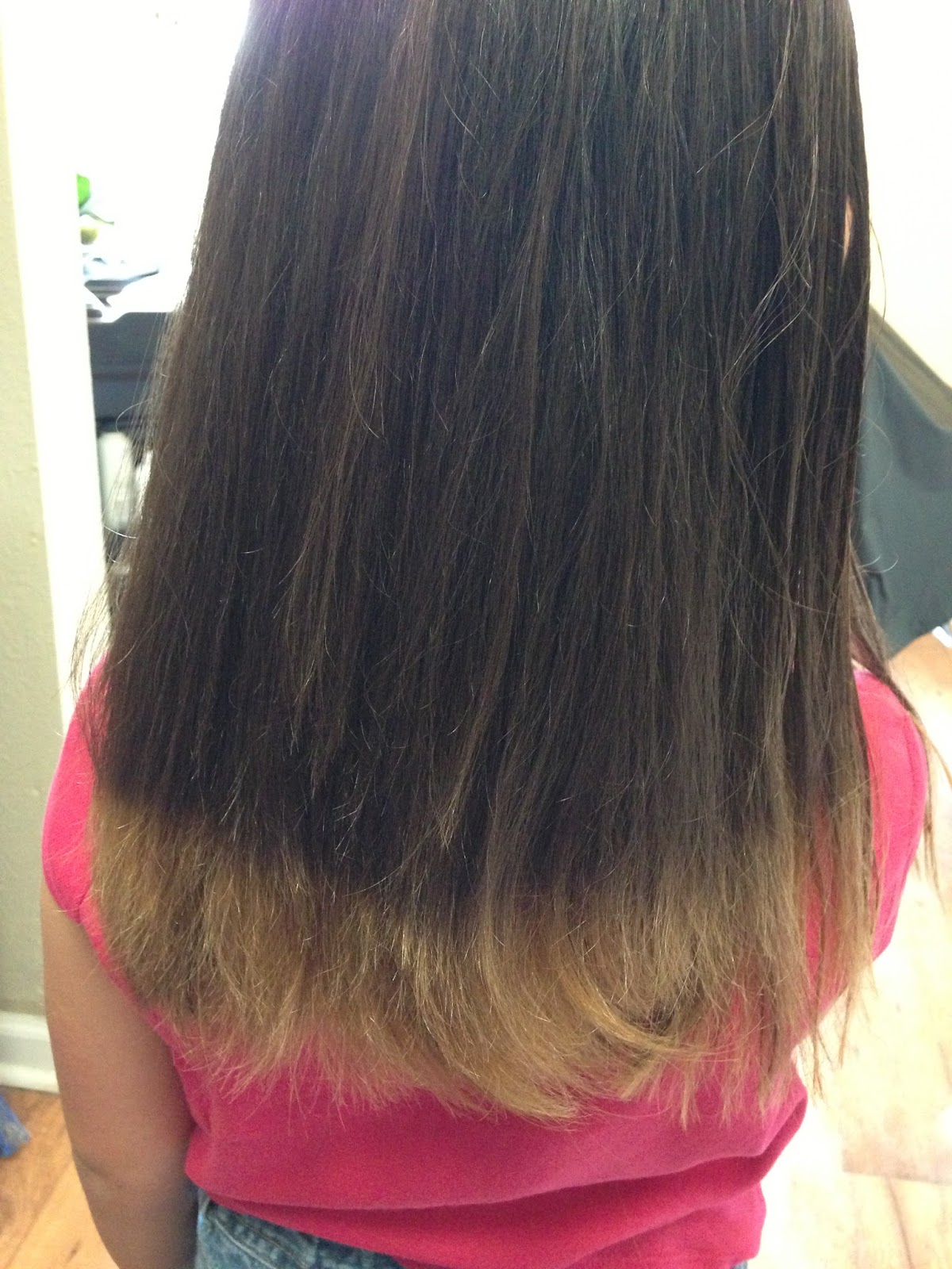 Dark Brown Hair With Dyed Tips