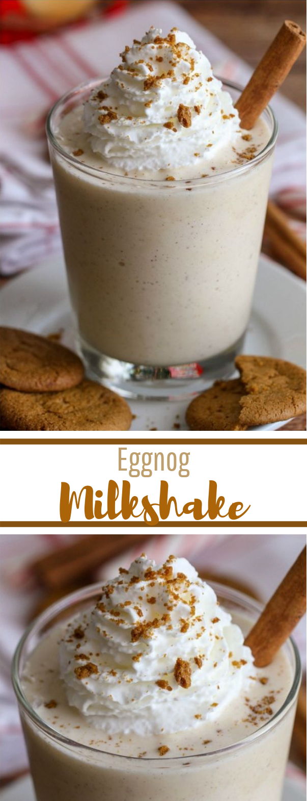 Eggnog Milkshakes #winterdrink #milkshake