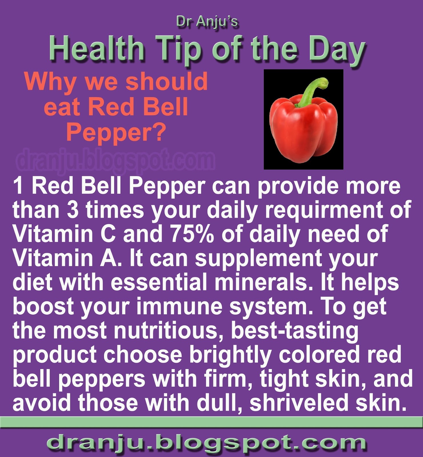 Dr Anju's Health Tips Health Tip of The Day 28th July