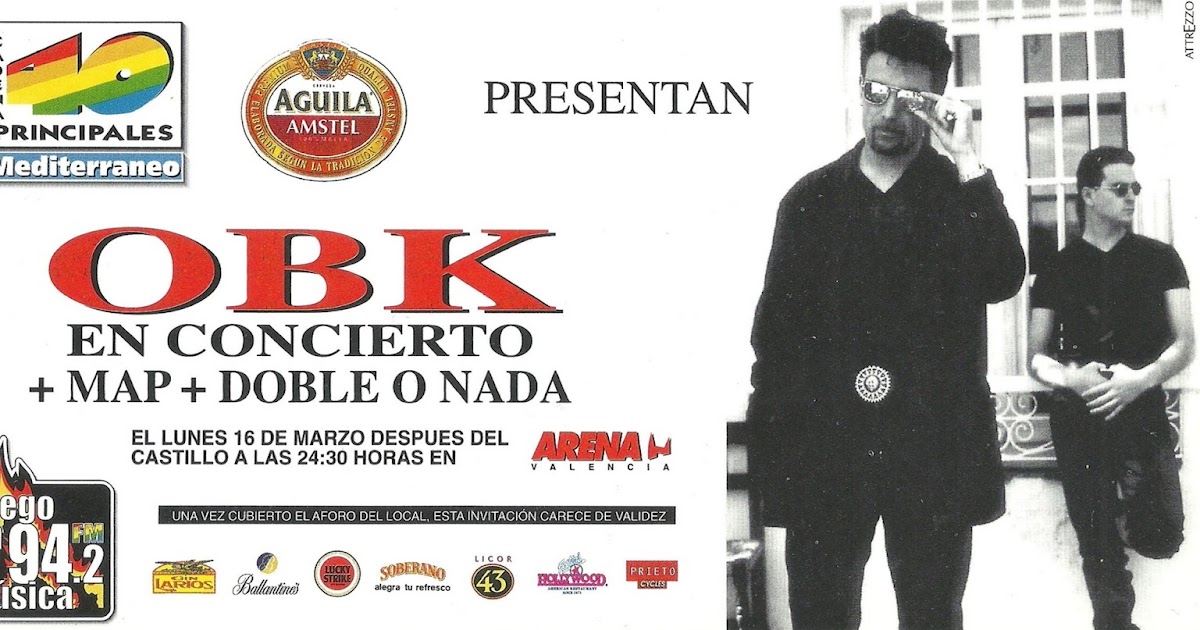 Entradas De Conciertos OBK Map Doble o Nada Entradas De Conciertos OBK Map Doble o Nada