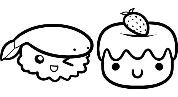 Desenhos fofos de comida kawaii - Páginal Inicial