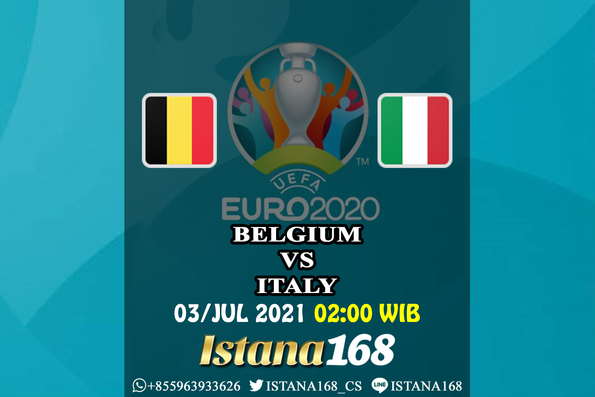 Prediksi Bola Akurat Istana168 Belgia vs Italia 03 Juli 2021