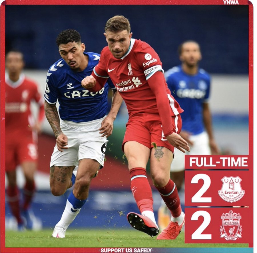 Max Sports Var Saves Everton At The End Liverpool 2 2 Everton Merseyside Derby