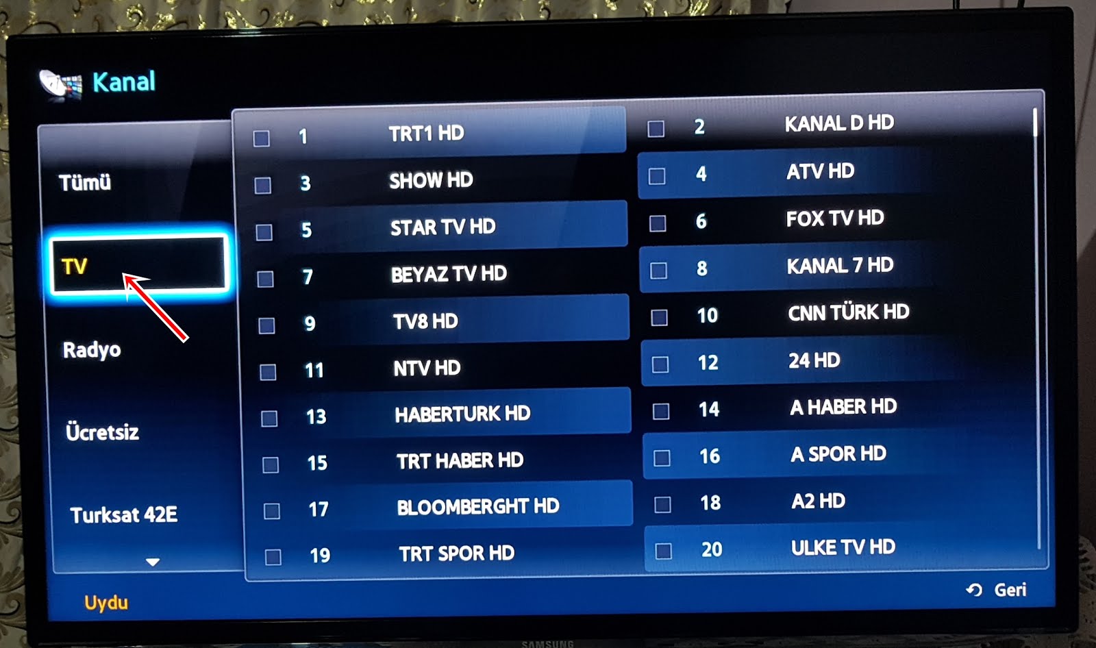Samsung Smart Led TV Kanallar Taşıma Silme Ayarı Nasıl Yapılır