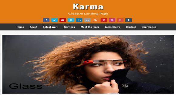 Karma Creative Landing Page Blogger Template