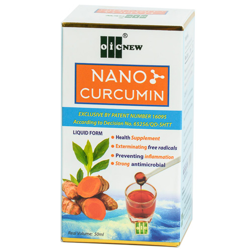 [Mua 3 tặng 1] Liquid Nano Curcumin OIC, bảo vệ và làm lành các tổn thương niêm mạc dạ dày
