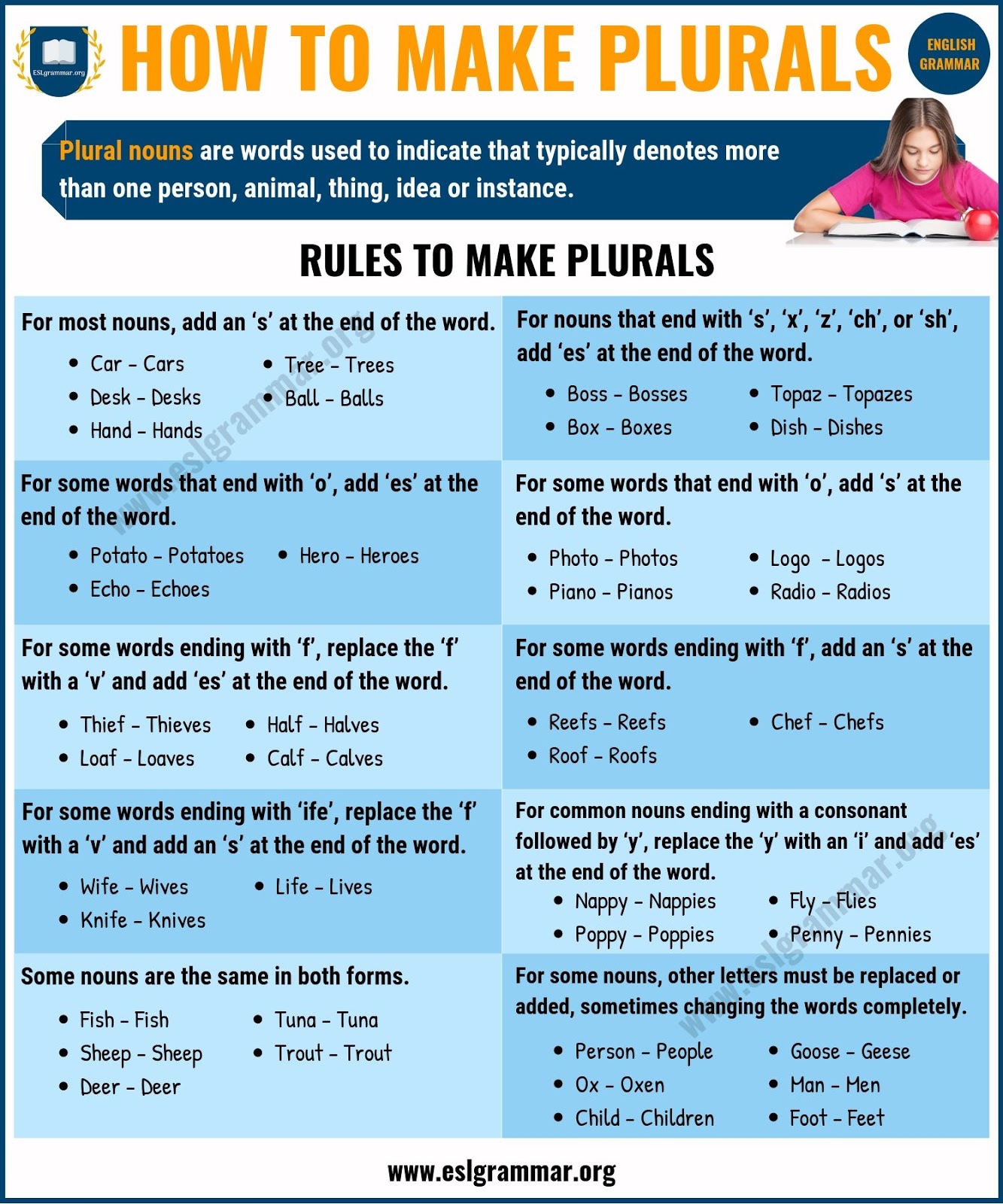 Click On PLURAL SPELLING RULES