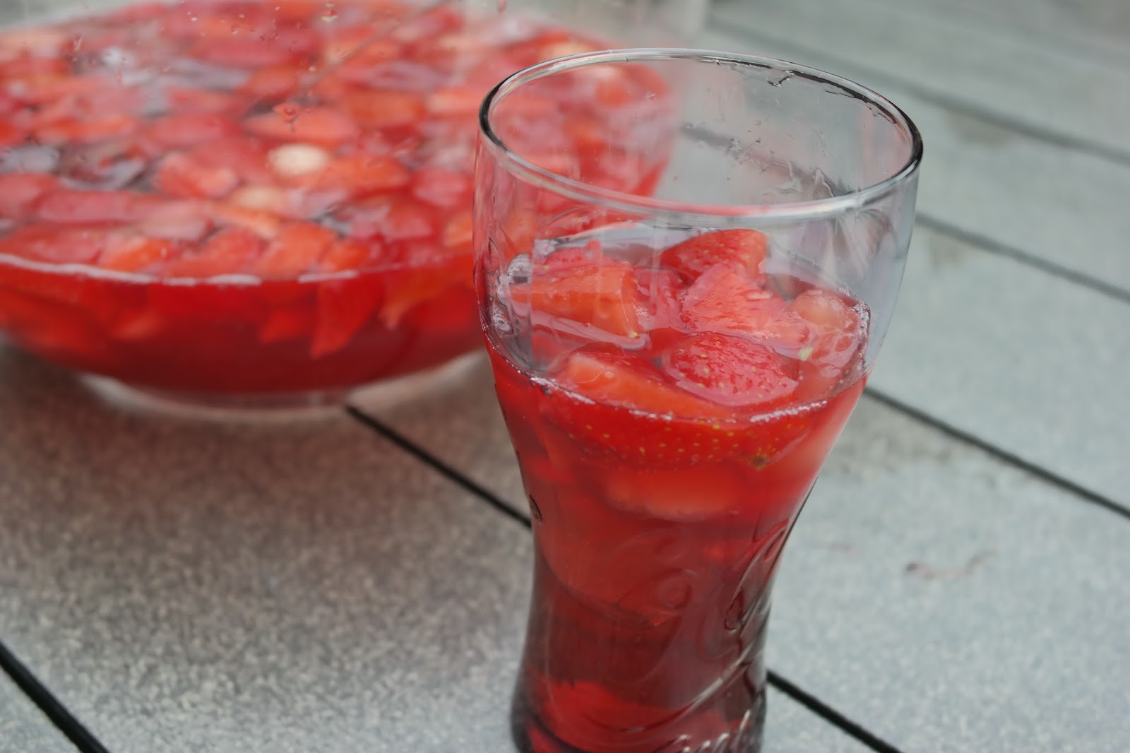 Miss Zuckerfee: Erdbeer-Melonen-Bowle|Erdbeeren|Melone|Bowle|ALKOHOLFREI
