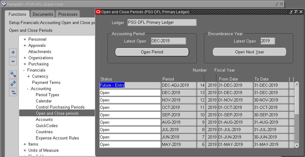 How to open Periods in Oracle EBusiness Suite R12 Oracle APPS R12 or